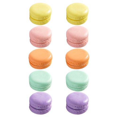 10 Unidades De Macaron Artificial Coloridos Para Decoração