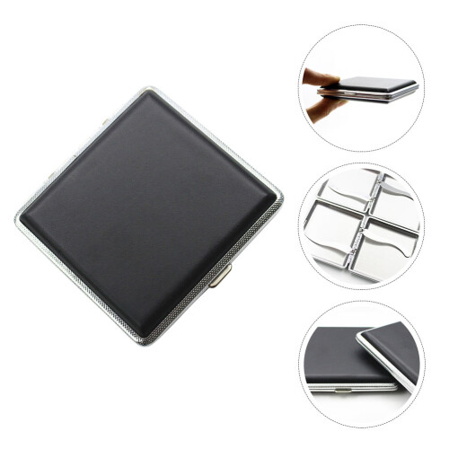 1Pc Durable Black Metal Carrying Box Storage Case 2