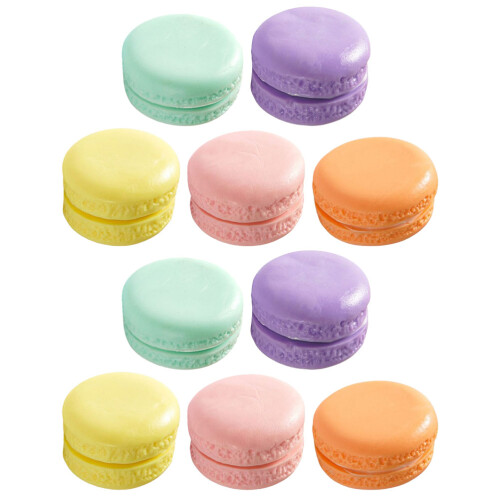 10 Unidades De Macaron Artificial Coloridos Para Decoração 2