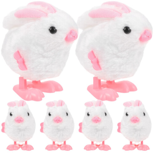 6Pcs Pås Karnell Hoppande Kaniner Dragdockor Plush 2