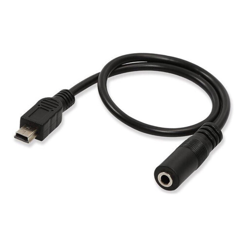 Câble adaptateur Mini USB vers casque 3.5mm, cordon de-0,3M