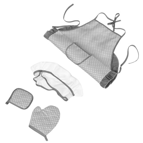 4Pcs Barnförkläde Och Kockmössa För Baka 2