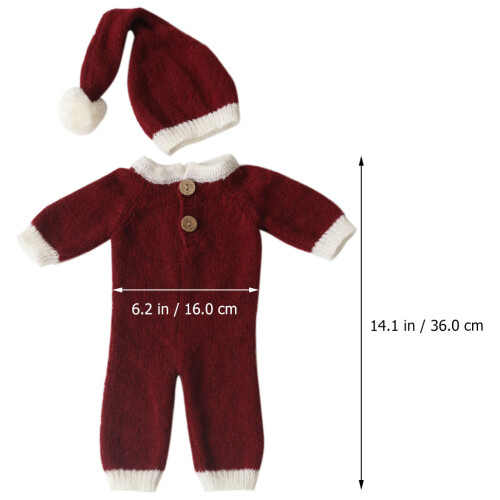 Conjunto De Para Bebê, Chapéu E , Roupas Para Fotografia 1
