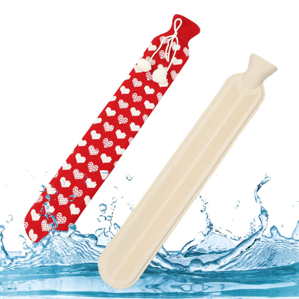 Hot Water Bag With Cover 1L/2L Rubber Hot Water Bottle For Menstrual Cramps Neck And Shoulder Pain Color D Size 2L