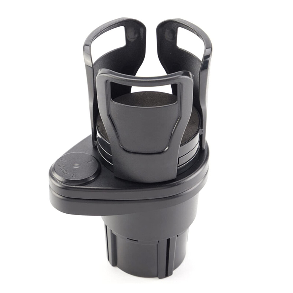 Universal Car Dual Cup Holder And Phone Organizer Spillresistant Console Tray Black 9105992570003