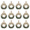 Reusable Plastic Bowknot Ribbon Closet Rings-Light Yellow 12pcs 1