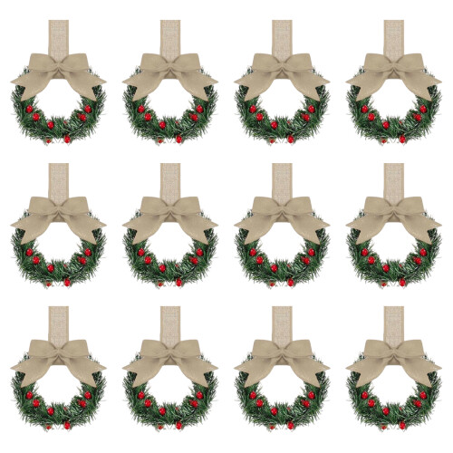 Reusable Plastic Bowknot Ribbon Closet Rings-Light Yellow 12pcs