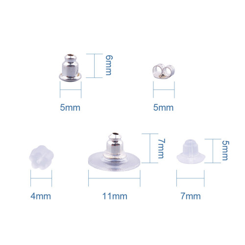 1Set Oorbellen Accessoires Oorstekers Set Transparant DIY 2