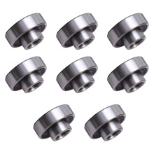8 Stuks 608 2Rs Walslagers Roestvrij Skateboard Wiellager Zwart