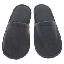 One Time Use Slippers 6pairs Dark Grey Flat For Airline