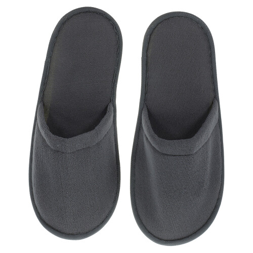 One Time Use Slippers 6pairs Dark Grey Flat For Airline 1