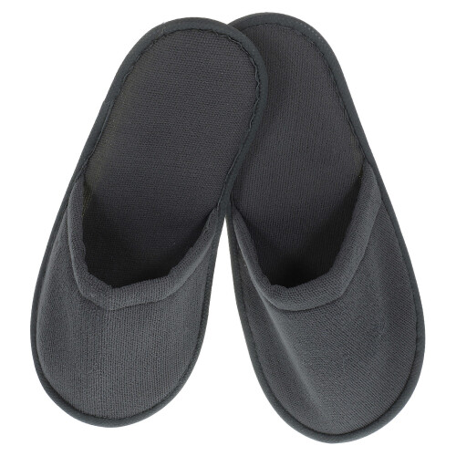 One Time Use Slippers 6pairs Dark Grey Flat For Airline 2
