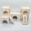 Wood Hamster Huts Hideouts Small Animal Activity Toy Hamster-C 6