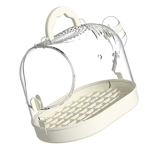 Clear Parrots Carrying Case for Small Bird Go Out-White