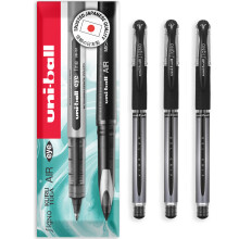 uni-ball UM-151 Signo Gel Grip Rollerball Pen - 0.7mm - Black - 3 Pack