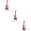 3 Pièces Mini Guitare Électrique Rouge 10 Cm Avec Boîte Et Support 9