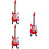 3 Pièces Mini Guitare Électrique Rouge 10 Cm Avec Boîte Et Support 7