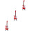 3 Pièces Mini Guitare Électrique Rouge 10 Cm Avec Boîte Et Support 5