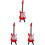 3 Pièces Mini Guitare Électrique Rouge 10 Cm Avec Boîte Et Support 2