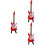 3 Pièces Mini Guitare Électrique Rouge 10 Cm Avec Boîte Et Support 6