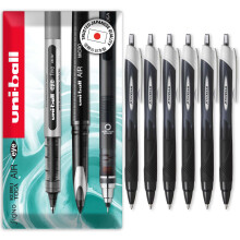 uni-ball Jetstream Sport SXN-150S Rollerball Pen - Black - Pack of 6