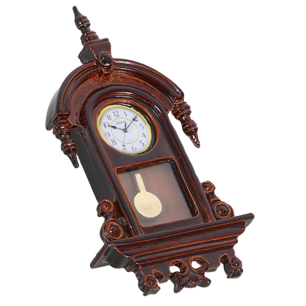 Photos - Other Toys Miniature Retro Pendulum Clock For Dollhouse Wall Hanging Decoration