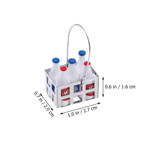 De Cesta Para Almacenamiento De Casa De Muñecas Botella Leche 1