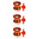 3Ensembles Petits Yo-Yos Rouges En Alliage ABS Pour Cadeau 10