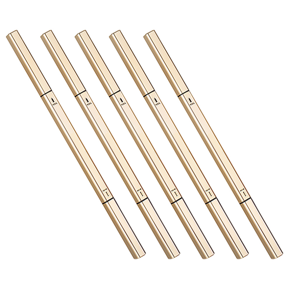 Solustre 5Pcs Durable Double-Head Eyebrow Pens With Brush Waterproof