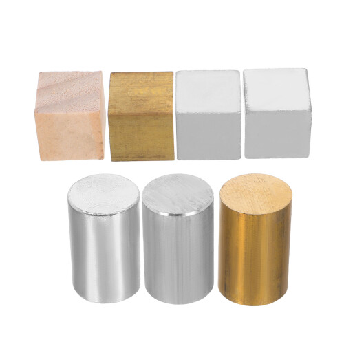 7 Piezas Metal Hierro Aluminio Con Bloques Cilindros