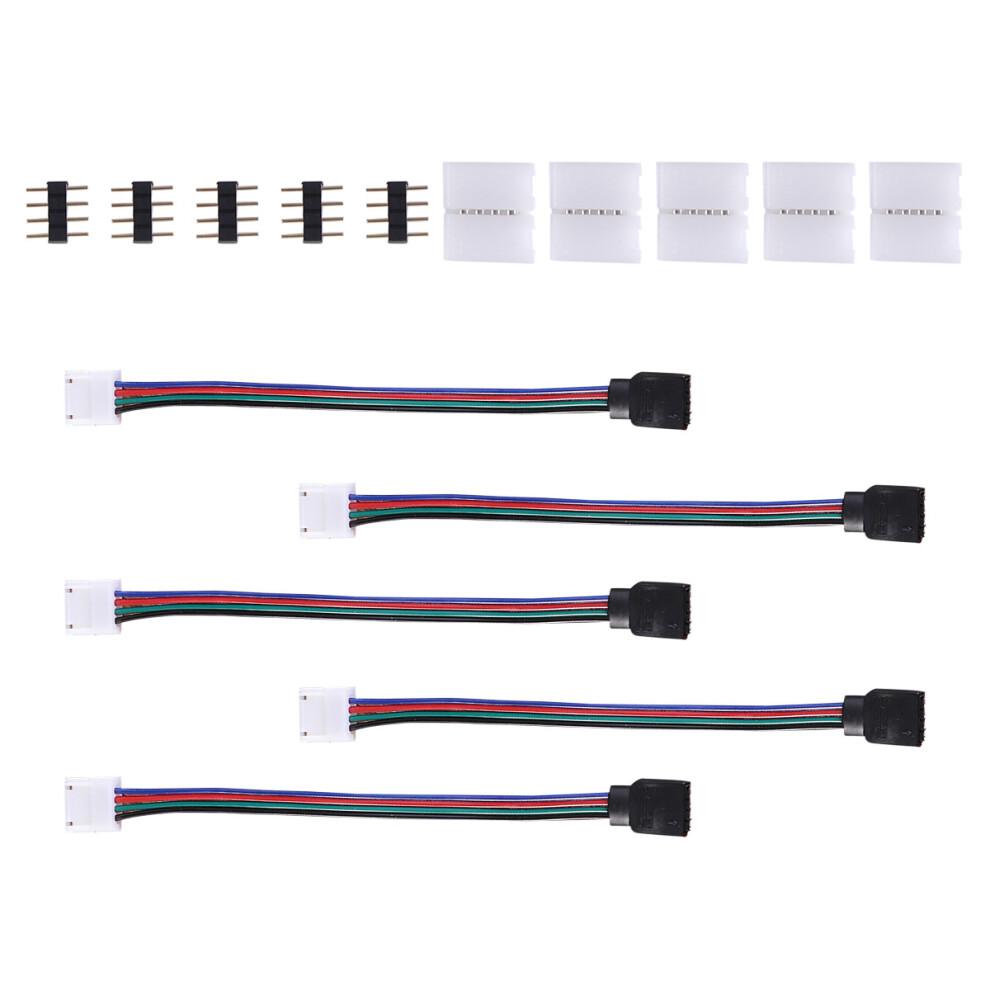 Rgb Led Strip Connector 4 Pin 10Mm To Power Adapter Light 3552695148927