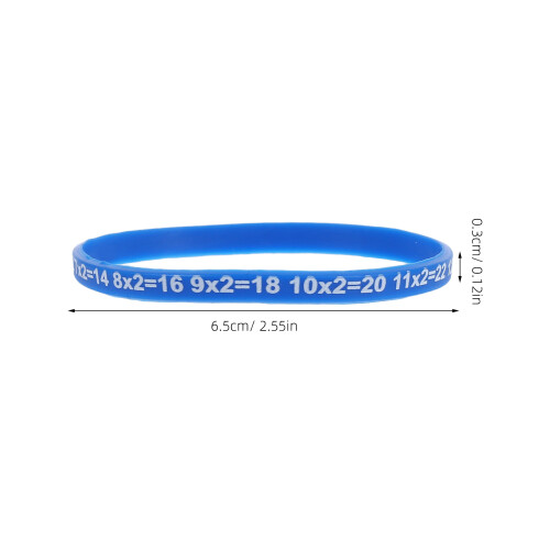 12Pcs Silicone Wristband Multiplication Tables 1