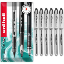 (Black, Pack of 6) uni-ball UB-200 Vision Elite Rollerball Pen - 0.8mm
