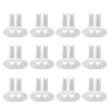 One Set Of 12 Transparent Plastic Stand Feet Holders For Dolls 18-30Cm