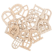 50 Unidades Juego De Puerta De En Madera Miniatura Para