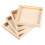 4Pcs Bloques Madera Sin Acabar 3D Organizador 3