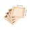 4Pcs Bloques Madera Sin Acabar 3D Organizador 11
