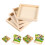 4Pcs Bloques Madera Sin Acabar 3D Organizador 4
