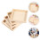 4Pcs Bloques Madera Sin Acabar 3D Organizador 6