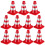 12Pcs Mini Plastic Traffic Cones Signs Models Toys 9