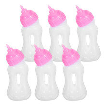 6Pcs Baby Doll Bottles Mini Empty Milk Bottle Toys For Doll House