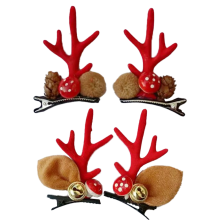 Pinces à cheveux de Noël avec motif de bois de renne, épingles à cheveux festives pour les fêtes, accessoires de cheveux légers et décoratifs,
