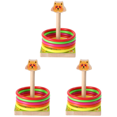 3Pièces Anneaux À Lancer Jeu Sécurisé Multi Couleurs Pour Enfant 1