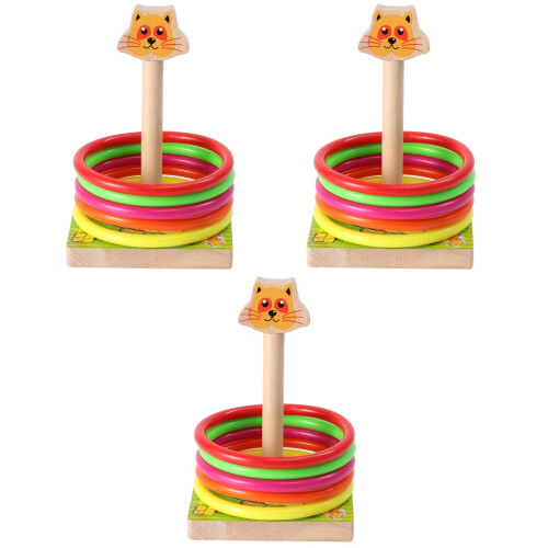 3Pièces Anneaux À Lancer Jeu Sécurisé Multi Couleurs Pour Enfant 2