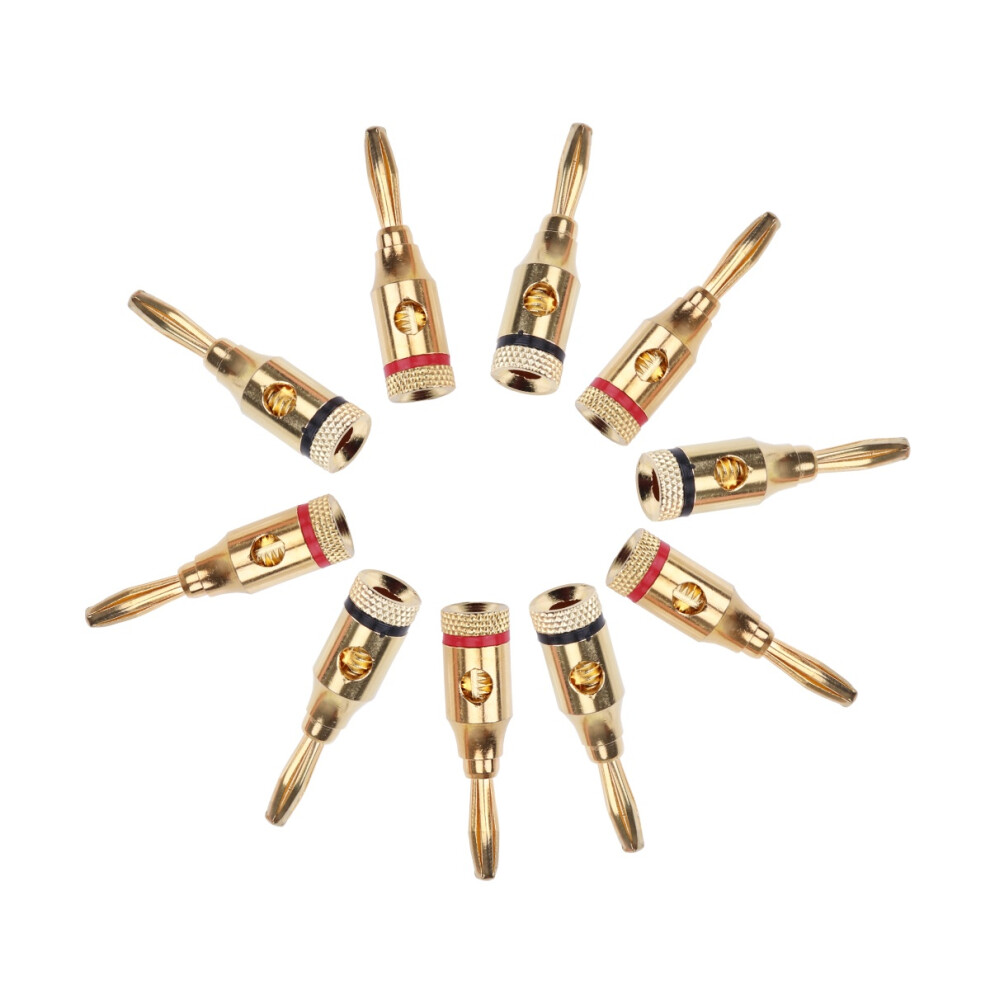 Photos - Other Electrical Equipment 5 Pairs 4Mm 24K Gold Plated Open Screw Banana Plug Connectors For Speaker