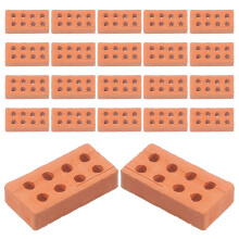 200Pcs 8-Hole Mini Pottery Clay Bricks For Diy Micro Landscaping