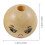 100Pcs Round Wood Bead Diy String Accessory Laughing Face 14Mm 2