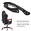 1 Pair Universal Movable Plastic Armrest For Office Chair Black 8