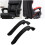 1 Pair Universal Movable Plastic Armrest For Office Chair Black 2