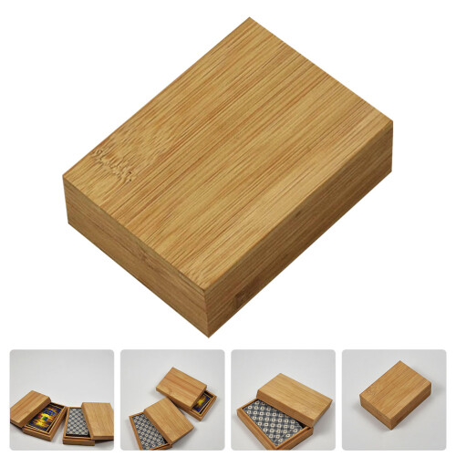 Wooden Poker Storage Case Holder Container 1